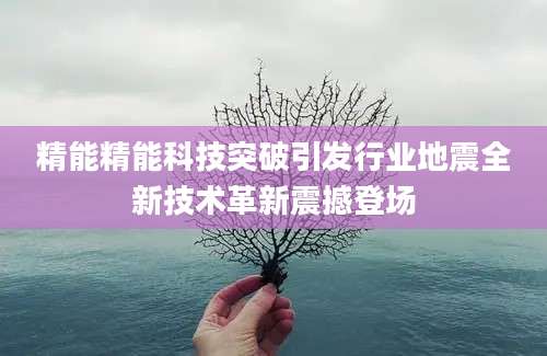 精能精能科技突破引发行业地震全新技术革新震撼登场