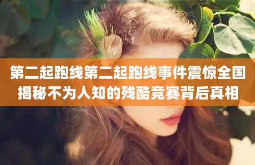 第二起跑线第二起跑线事件震惊全国揭秘不为人知的残酷竞赛背后真相