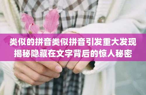 类似的拼音类似拼音引发重大发现揭秘隐藏在文字背后的惊人秘密