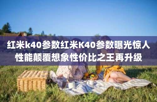 红米k40参数红米K40参数曝光惊人性能颠覆想象性价比之王再升级