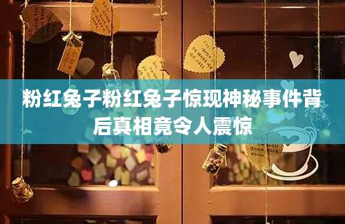 粉红兔子粉红兔子惊现神秘事件背后真相竟令人震惊