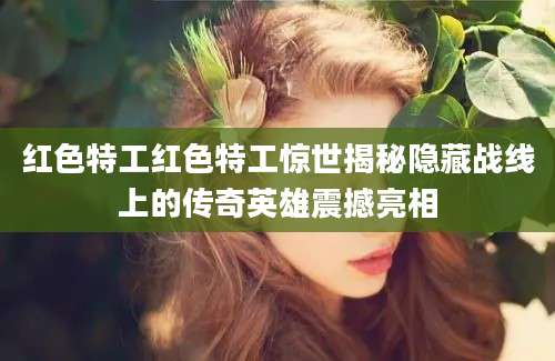 红色特工红色特工惊世揭秘隐藏战线上的传奇英雄震撼亮相