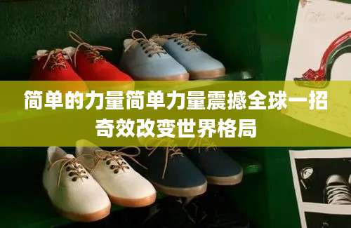 简单的力量简单力量震撼全球一招奇效改变世界格局