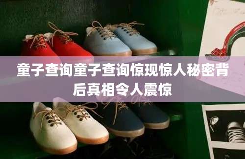 童子查询童子查询惊现惊人秘密背后真相令人震惊