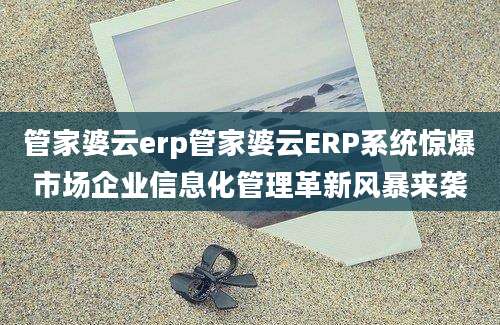 管家婆云erp管家婆云ERP系统惊爆市场企业信息化管理革新风暴来袭