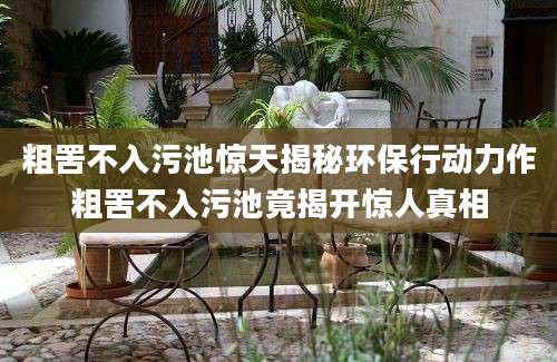粗罟不入污池惊天揭秘环保行动力作粗罟不入污池竟揭开惊人真相