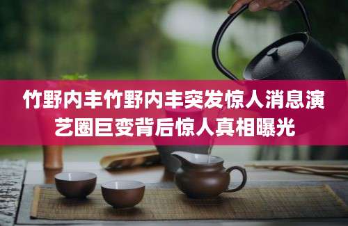 竹野内丰竹野内丰突发惊人消息演艺圈巨变背后惊人真相曝光