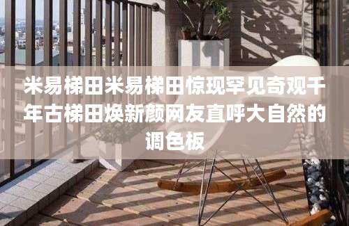 米易梯田米易梯田惊现罕见奇观千年古梯田焕新颜网友直呼大自然的调色板