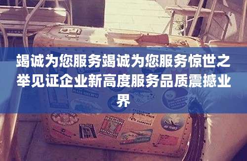 竭诚为您服务竭诚为您服务惊世之举见证企业新高度服务品质震撼业界
