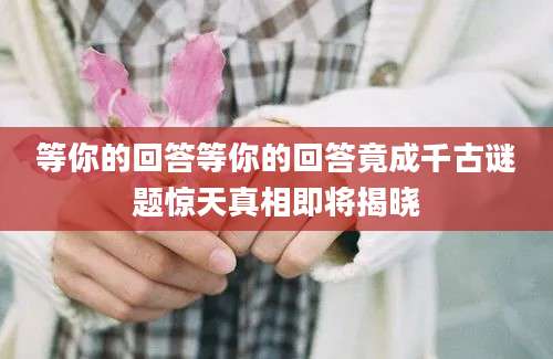 等你的回答等你的回答竟成千古谜题惊天真相即将揭晓