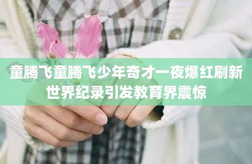 童腾飞童腾飞少年奇才一夜爆红刷新世界纪录引发教育界震惊