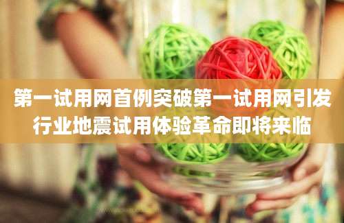 第一试用网首例突破第一试用网引发行业地震试用体验革命即将来临