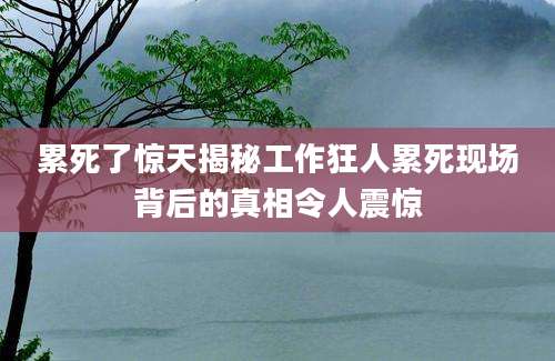 累死了惊天揭秘工作狂人累死现场背后的真相令人震惊