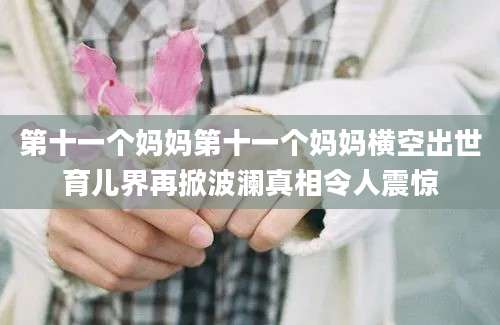 第十一个妈妈第十一个妈妈横空出世育儿界再掀波澜真相令人震惊