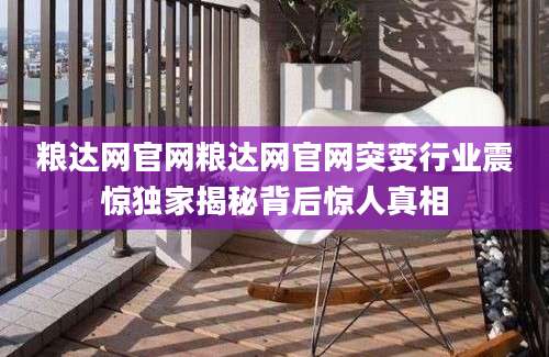 粮达网官网粮达网官网突变行业震惊独家揭秘背后惊人真相