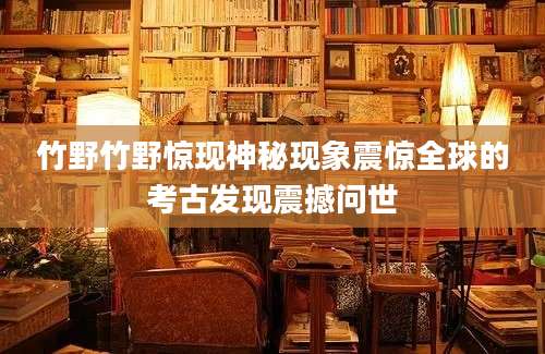 竹野竹野惊现神秘现象震惊全球的考古发现震撼问世
