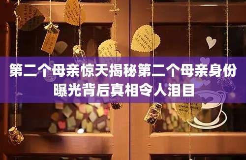 第二个母亲惊天揭秘第二个母亲身份曝光背后真相令人泪目