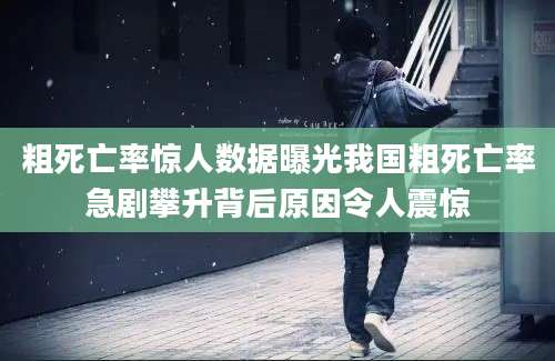 粗死亡率惊人数据曝光我国粗死亡率急剧攀升背后原因令人震惊