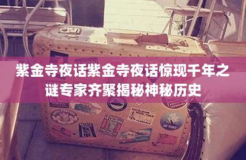 紫金寺夜话紫金寺夜话惊现千年之谜专家齐聚揭秘神秘历史
