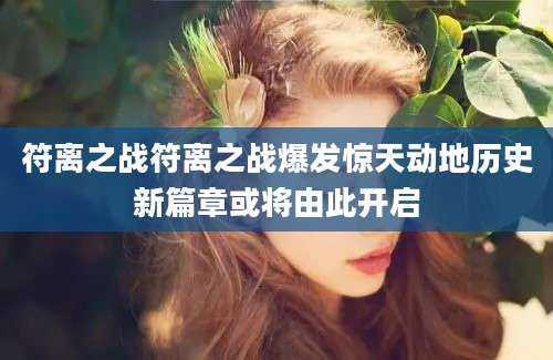 符离之战符离之战爆发惊天动地历史新篇章或将由此开启
