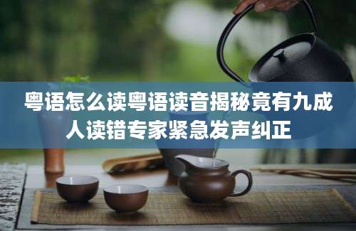 粤语怎么读粤语读音揭秘竟有九成人读错专家紧急发声纠正