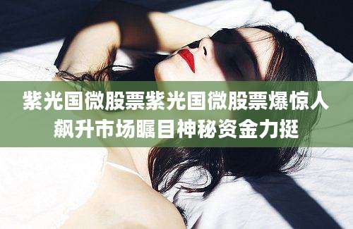 紫光国微股票紫光国微股票爆惊人飙升市场瞩目神秘资金力挺