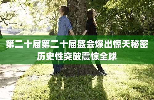 第二十届第二十届盛会爆出惊天秘密历史性突破震惊全球