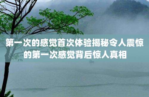 第一次的感觉首次体验揭秘令人震惊的第一次感觉背后惊人真相