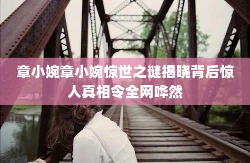 章小婉章小婉惊世之谜揭晓背后惊人真相令全网哗然