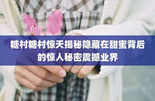 糖村糖村惊天揭秘隐藏在甜蜜背后的惊人秘密震撼业界
