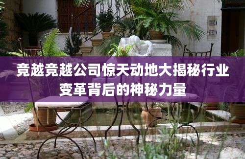竞越竞越公司惊天动地大揭秘行业变革背后的神秘力量