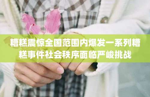 糟糕震惊全国范围内爆发一系列糟糕事件社会秩序面临严峻挑战