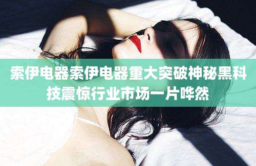 索伊电器索伊电器重大突破神秘黑科技震惊行业市场一片哗然