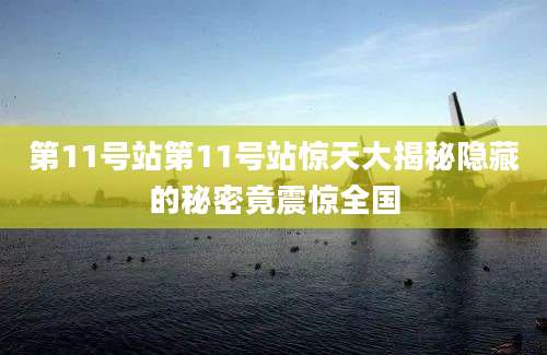 第11号站第11号站惊天大揭秘隐藏的秘密竟震惊全国