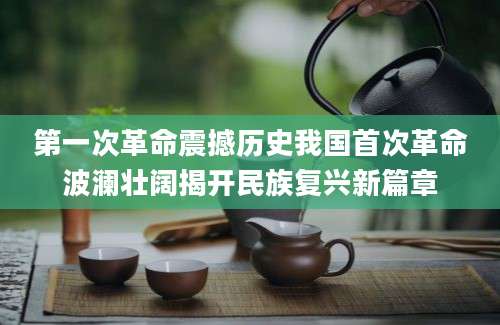 第一次革命震撼历史我国首次革命波澜壮阔揭开民族复兴新篇章