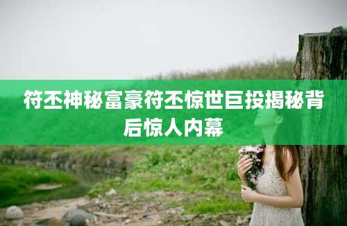 符丕神秘富豪符丕惊世巨投揭秘背后惊人内幕
