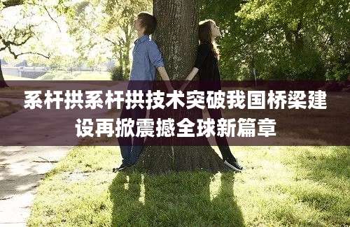 系杆拱系杆拱技术突破我国桥梁建设再掀震撼全球新篇章