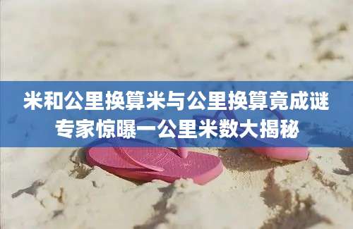 米和公里换算米与公里换算竟成谜专家惊曝一公里米数大揭秘