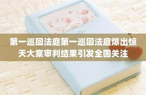 第一巡回法庭第一巡回法庭爆出惊天大案审判结果引发全国关注