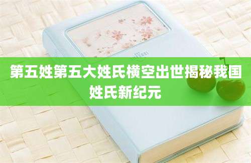 第五姓第五大姓氏横空出世揭秘我国姓氏新纪元