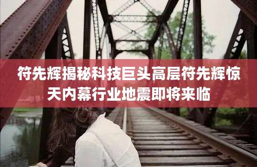 符先辉揭秘科技巨头高层符先辉惊天内幕行业地震即将来临