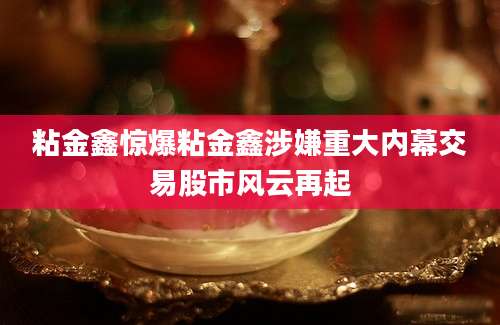 粘金鑫惊爆粘金鑫涉嫌重大内幕交易股市风云再起