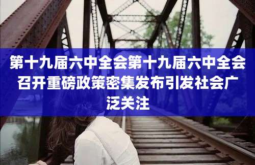 第十九届六中全会第十九届六中全会召开重磅政策密集发布引发社会广泛关注
