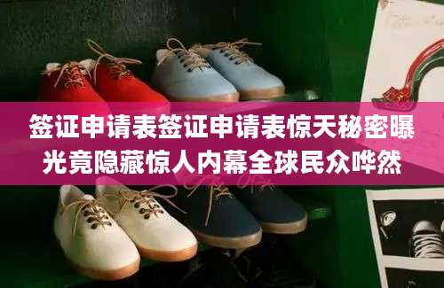 签证申请表签证申请表惊天秘密曝光竟隐藏惊人内幕全球民众哗然