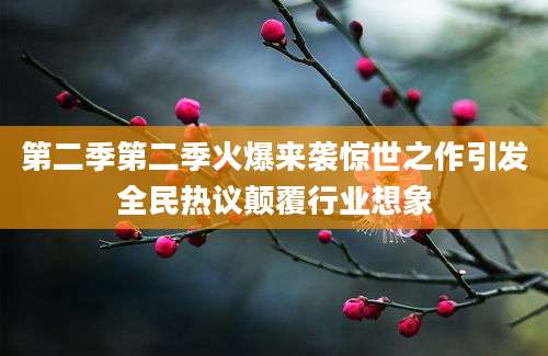 第二季第二季火爆来袭惊世之作引发全民热议颠覆行业想象