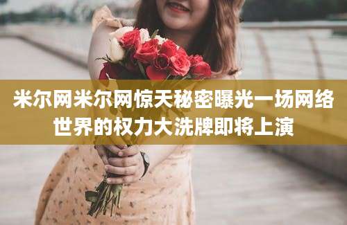 米尔网米尔网惊天秘密曝光一场网络世界的权力大洗牌即将上演