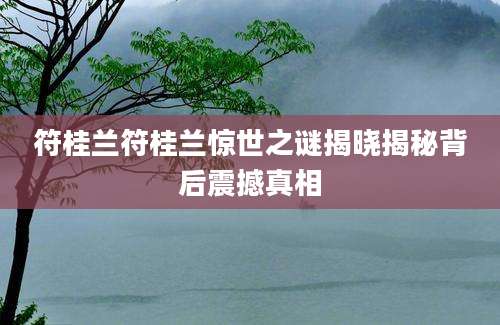 符桂兰符桂兰惊世之谜揭晓揭秘背后震撼真相