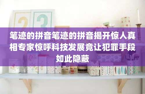 笔迹的拼音笔迹的拼音揭开惊人真相专家惊呼科技发展竟让犯罪手段如此隐蔽