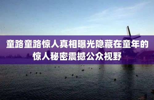 童路童路惊人真相曝光隐藏在童年的惊人秘密震撼公众视野